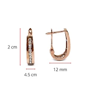 10K Rose Gold 0.75cttw Diamond Hoop Earring