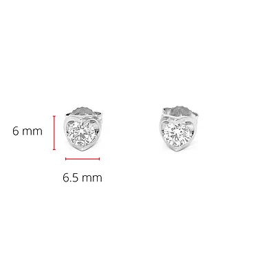 14K White Gold 0.70cttw Canadian Diamond Mezza Luna Earrings with Screw Backs