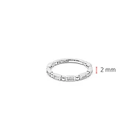 10K White Gold 0.30cttw Baguette Cut Diamond Ring, size 6.5