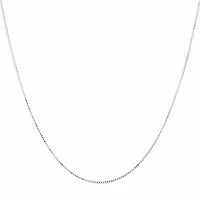 925 Sterling Silver 0.60mm Box Chain with Spring Clasp