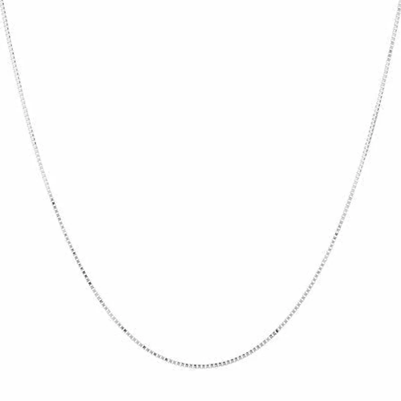 925 Sterling Silver 0.70mm Box Chain with Spring Clasp