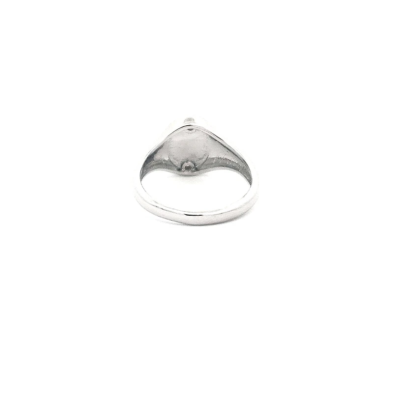 Silver 925 High Polish Cubic Zirconia Engravable Ring