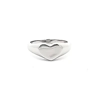 Silver 925 High Polish Heart Shaped Engravable Ring