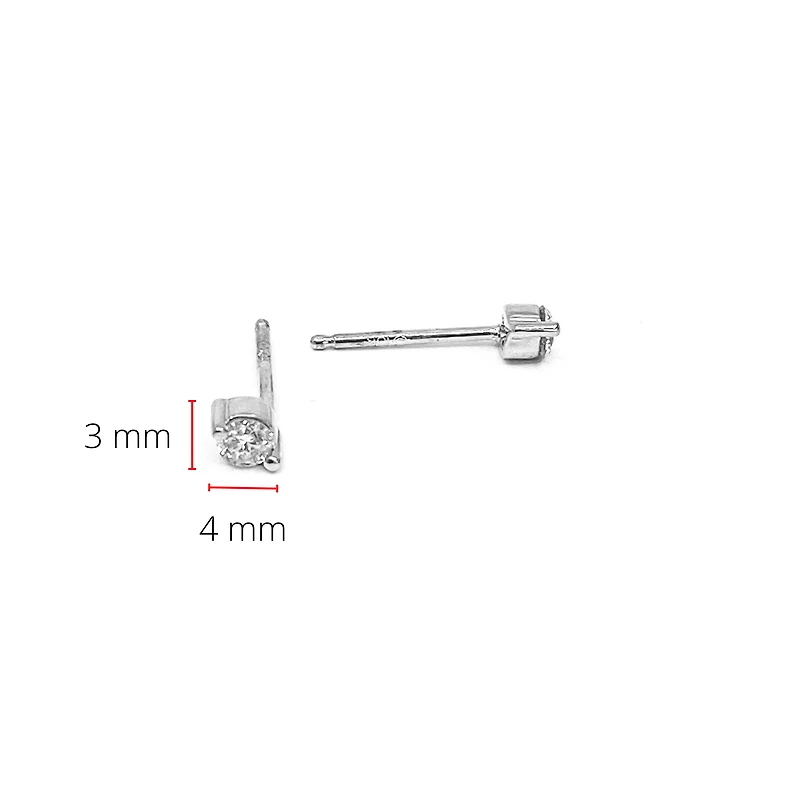 10K White Gold 0.15cttw Diamond Stud Earrings