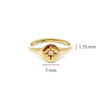 10K Yellow Gold 0.027 Canadian Diamond Ring, size 6.5