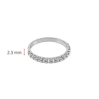 10K White Gold 0.56cttw Genuine White Topaz  Ring, size 6.5