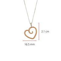 10K White & Rose Gold 0.04cttw Diamond Heart Pendant, 18"