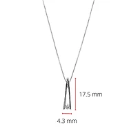 10K White Gold 0.086cttw Canadian Diamond Necklace, 18"
