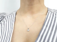 10K White Gold Diamond Pendant