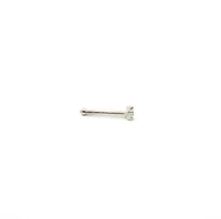 14K White Gold 0.03cttw Diamond 4 Claw Nose Stud