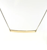 10K Yellow Gold Engravable Bar (35mm x 4mm) Bracelet - 7 Inches