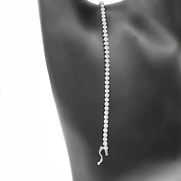 925 Sterling Silver Cubic Zirconia Bracelet - 7 Inches