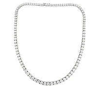 Sterling Silver Cubic Zirconia Tennis Necklace 16"