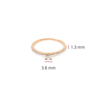 10K Rose Gold 0.30cttw Canadian Diamond Ring, Size 6.5