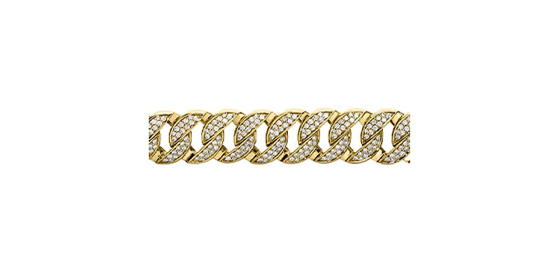 10K Yellow Gold 3.00cttw Diamond Cuban Link Bracelet