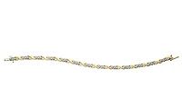 10K Yellow Gold 0.10cttw Diamond Tennis Bracelet