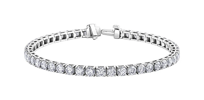14K White Gold cttw Lab Grown Diamond Tennis Bracelet