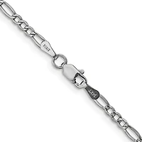 14K Gold 5.75mm Semi-Solid Figaro with Lobster Clasp Chain - /
