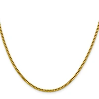 14K Yellow Gold 3.7mm Semi-Solid Franco with Lobster Clasp Chain