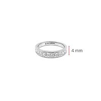14K White Gold 1.00cttw Princess Cut Diamond Channel Anniversary Band, 6.5 - /