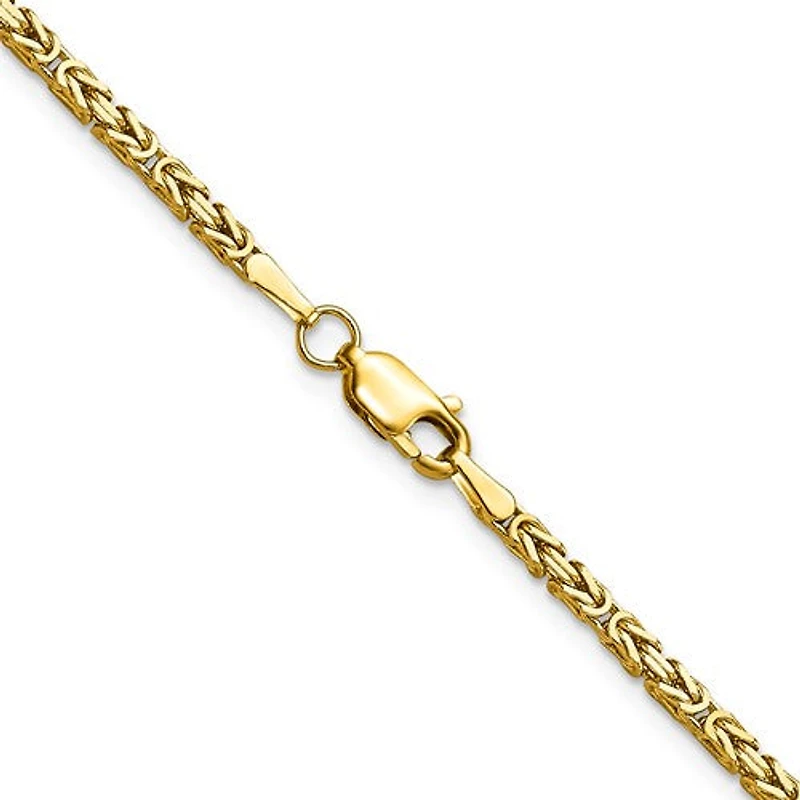 14K Gold 2.0mm Byzantine Chain - /