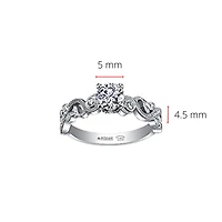 18K White Gold 0.50cttw Canadian Diamond Engagement Ring - 4.5