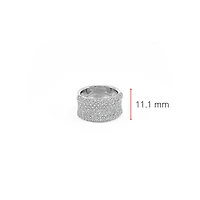 10K White Gold 2.00cttw Diamond Pavé Ring-Size 6.5