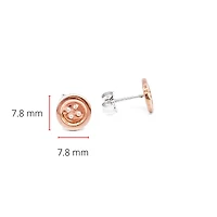 10K Rose Gold 0.04cttw Diamond Button Stud Earrings