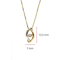 10K White and Yellow Gold 0.09cttw Diamond Pendant, 18"