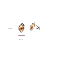 10K White & Rose Gold 0.13cttw Diamond Stud Earrings
