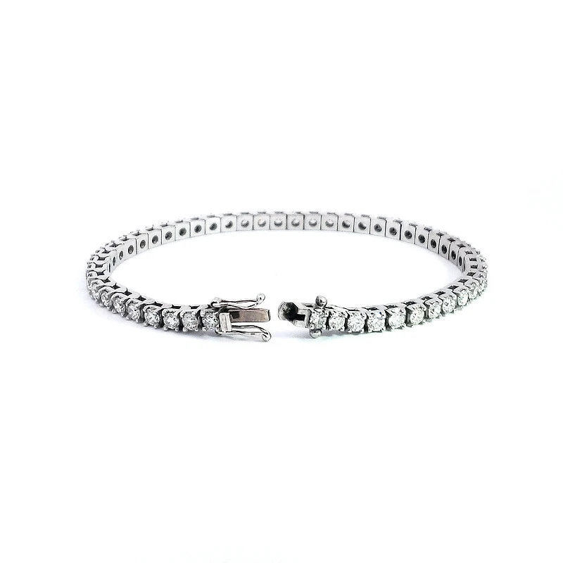 14K White Gold 4.60cttw Diamond Tennis Bracelet, 7"