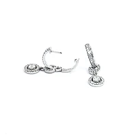 14K White Gold 0.93cttw Diamond Drop Earrings