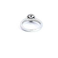 14K White Gold 0.67cttw Diamond Halo Engagement Ring, 6.5