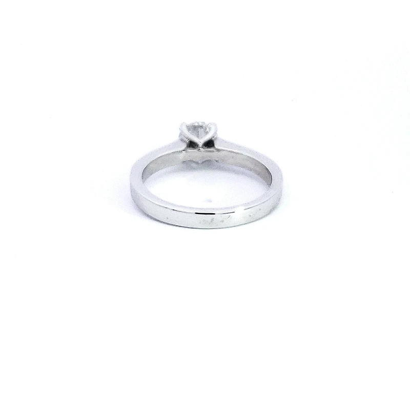 14K White Gold 0.94cttw Round Brilliant Cut Diamond Engagement Ring