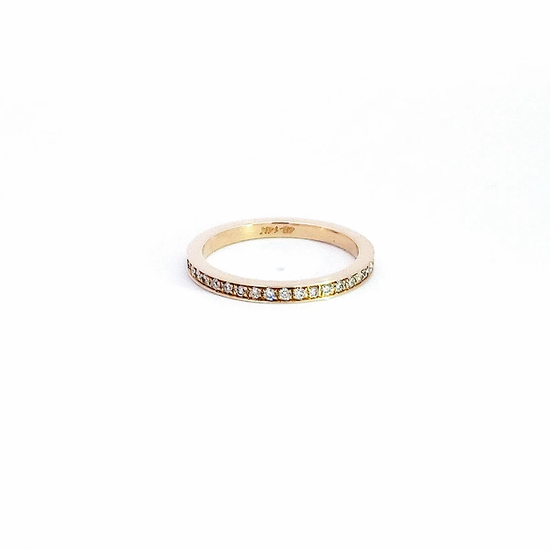 14K Yellow Gold 0.40cttw Diamond Eternity Ring, size 6