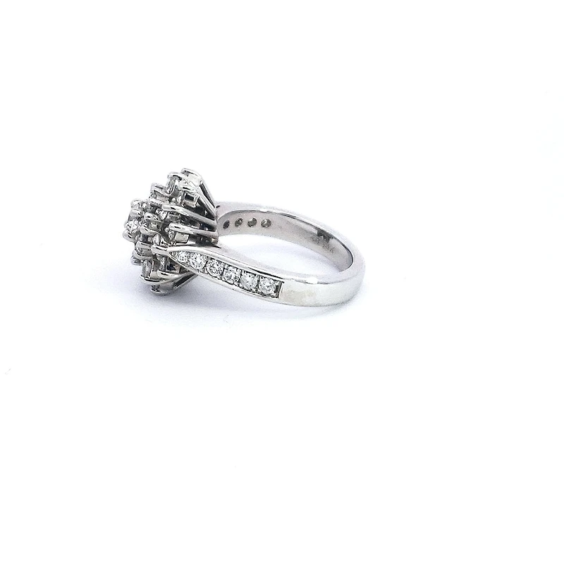 14K White Gold 1.95cttw Diamond Ring, size 6.5