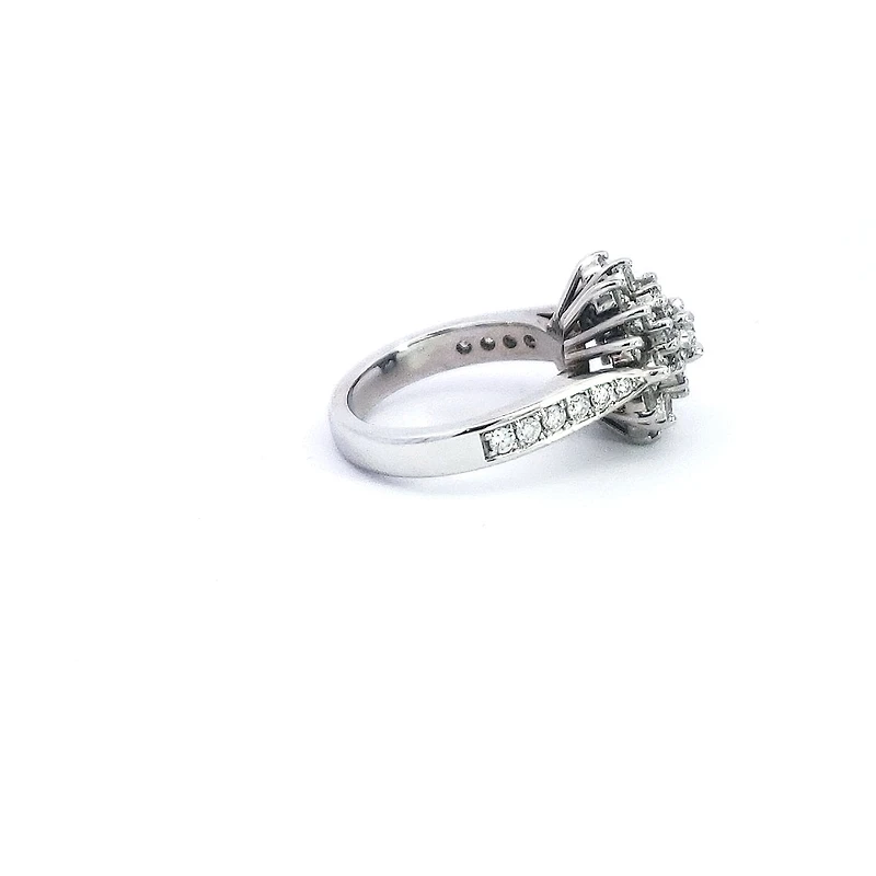 14K White Gold 1.95cttw Diamond Ring, size 6.5
