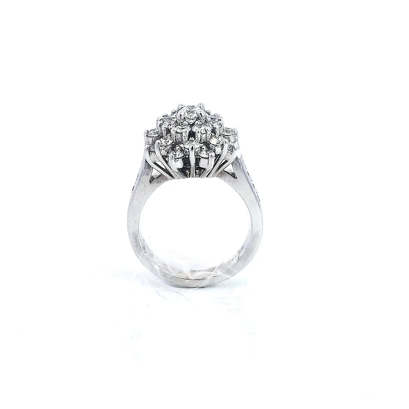 14K White Gold 1.95cttw Diamond Ring, size 6.5
