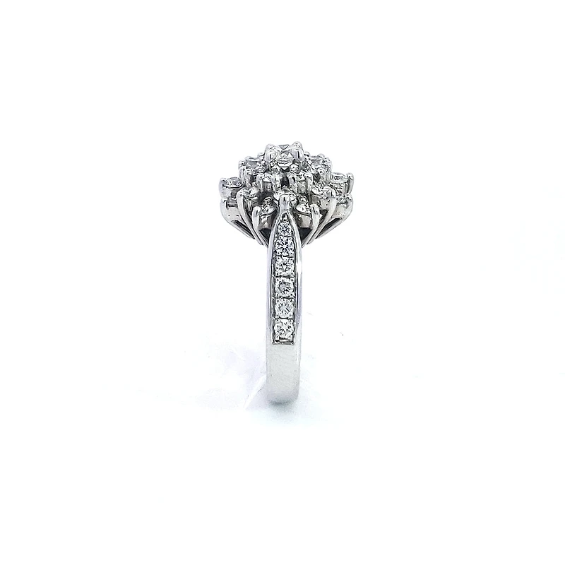 14K White Gold 1.95cttw Diamond Ring, size 6.5