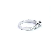 14K White Gold 1.03cttw Round Brilliant Cut Diamond Engagement Ring