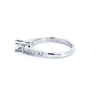 14K White Gold 0.42cttw Round Brilliant Cut Diamond Engagement Ring