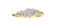 10K Yellow Gold Diamond 0.50cttw Ring, Size 6.5