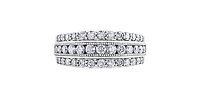 10K White Gold 1.00cttw Illusion Setting Diamond Ring, size 6.5