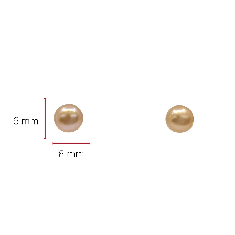 925 Sterling Silver 6-7mm Fresh Water Pearl Earrings with Butterfly Backs