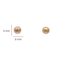 925 Sterling Silver 6-7mm Fresh Water Pearl Earrings with Butterfly Backs