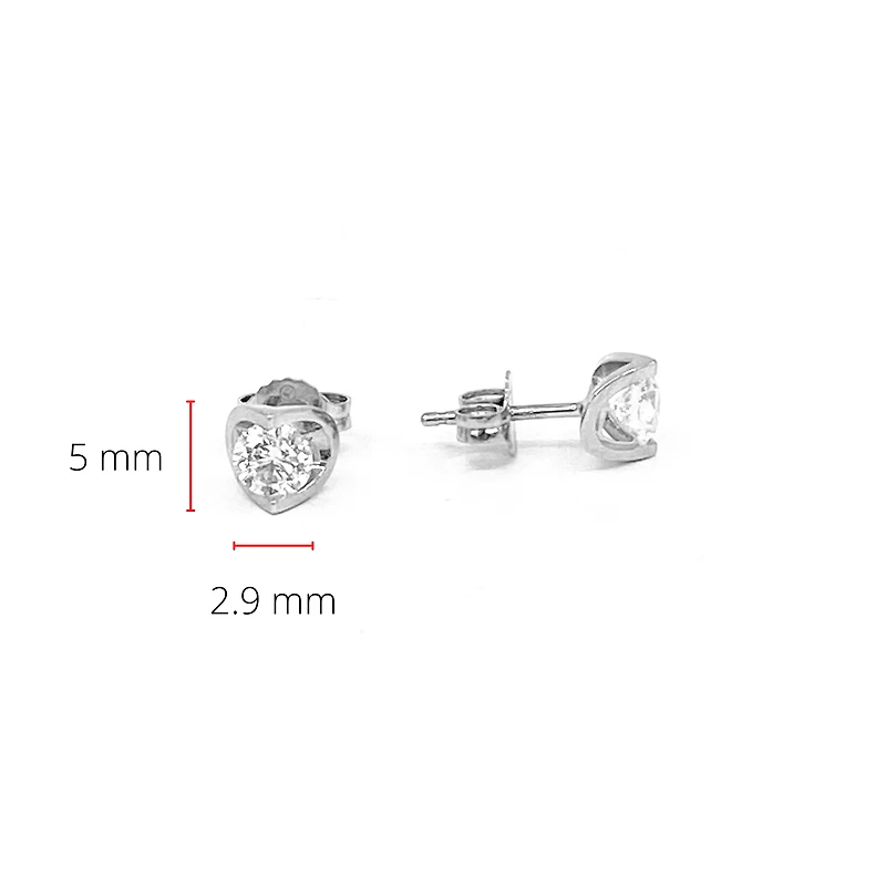 14K White Gold 0.20cttw Diamond Stud Earrings