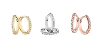 10K Gold 0.05cttw Diamond Hoop / Huggie Earrings