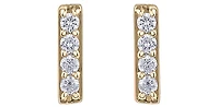 10K Yellow Gold Diamond Bar Earrings 0.072cttw