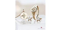 10K Yellow Gold 0.125cttw Canadian Diamond Star Stud Earrings