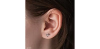 10K White Gold 0.03cttw Diamond Heart Earrings